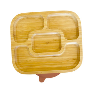 Bamboo Rectangle Divided Plate - The Little Bunny Australia