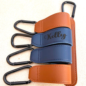 Personalised Pram Hook | Leather Stroller Clip for New Mum Baby Shower Gift - The Little Bunny Australia