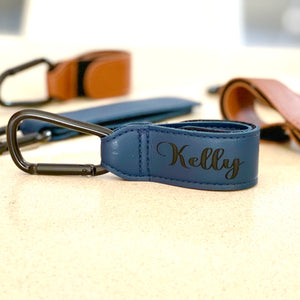 Personalised Pram Hook | Leather Stroller Clip for New Mum Baby Shower Gift - The Little Bunny Australia