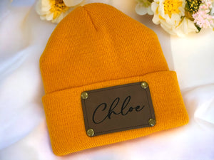 Personalised Baby Beanie with Name, Newborn to Toddler Winter Hat (2 Months – 2 Years) - The Little Bunny Australia
