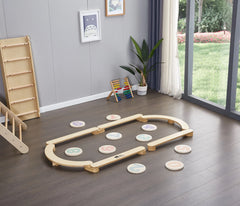 Wooden Balance Beam for Kids - Indoor Gymnastics Equipment - The Little Bunny Australia