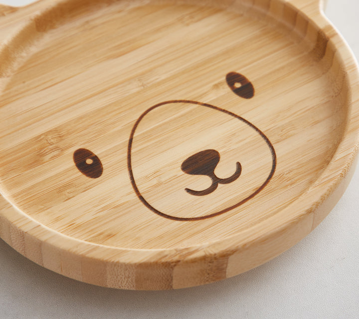 Bamboo Cute Bear Suction Plate - The Little Bunny Australia