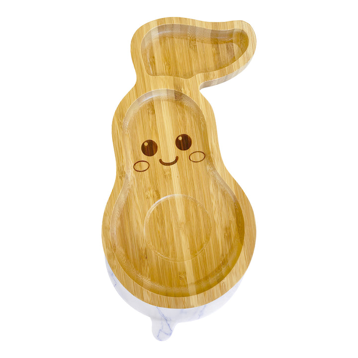 Bamboo Cute Avocado Suction Plate - The Little Bunny Australia