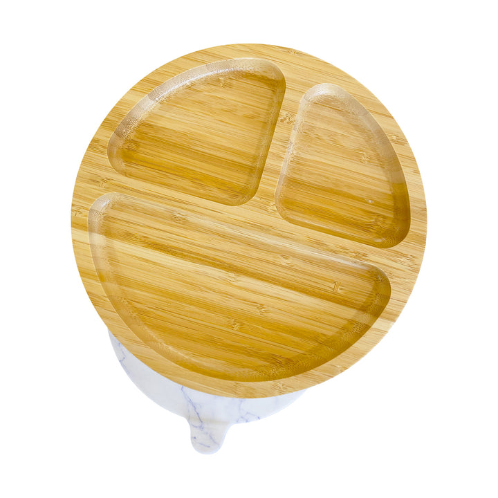 Bamboo Round Suction Plate - The Little Bunny Australia