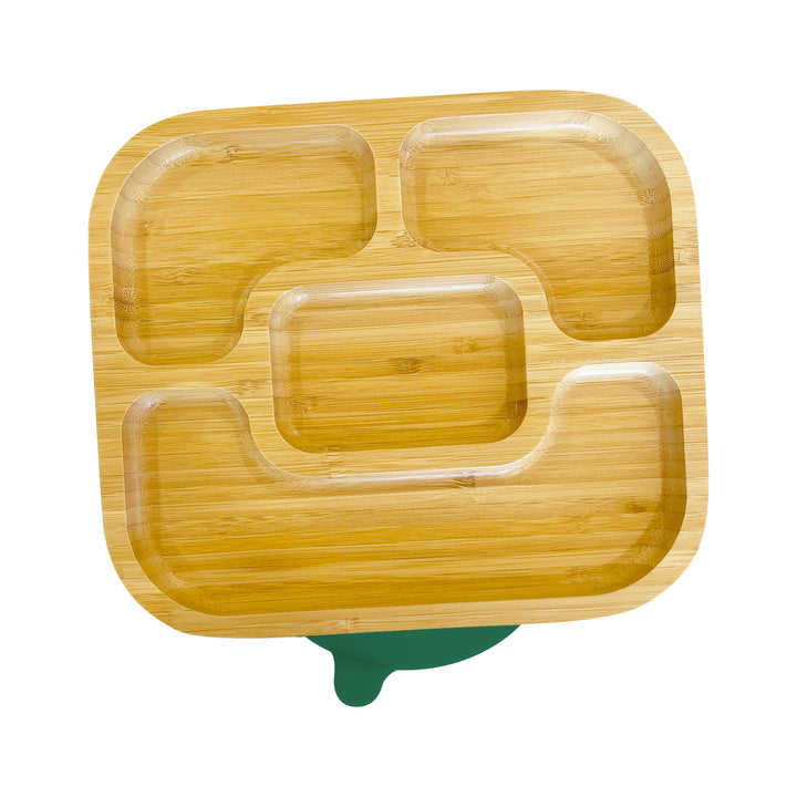 Bamboo Rectangle Divided Plate - The Little Bunny Australia