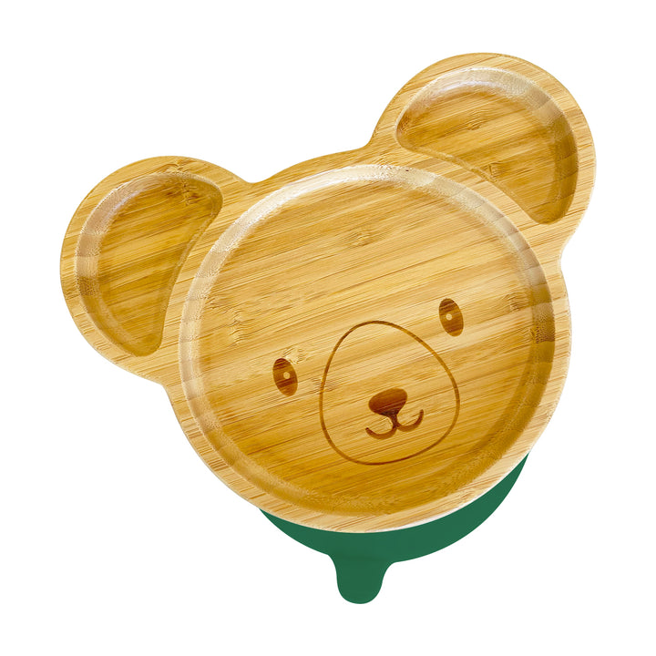 Bamboo Cute Bear Suction Plate - The Little Bunny Australia