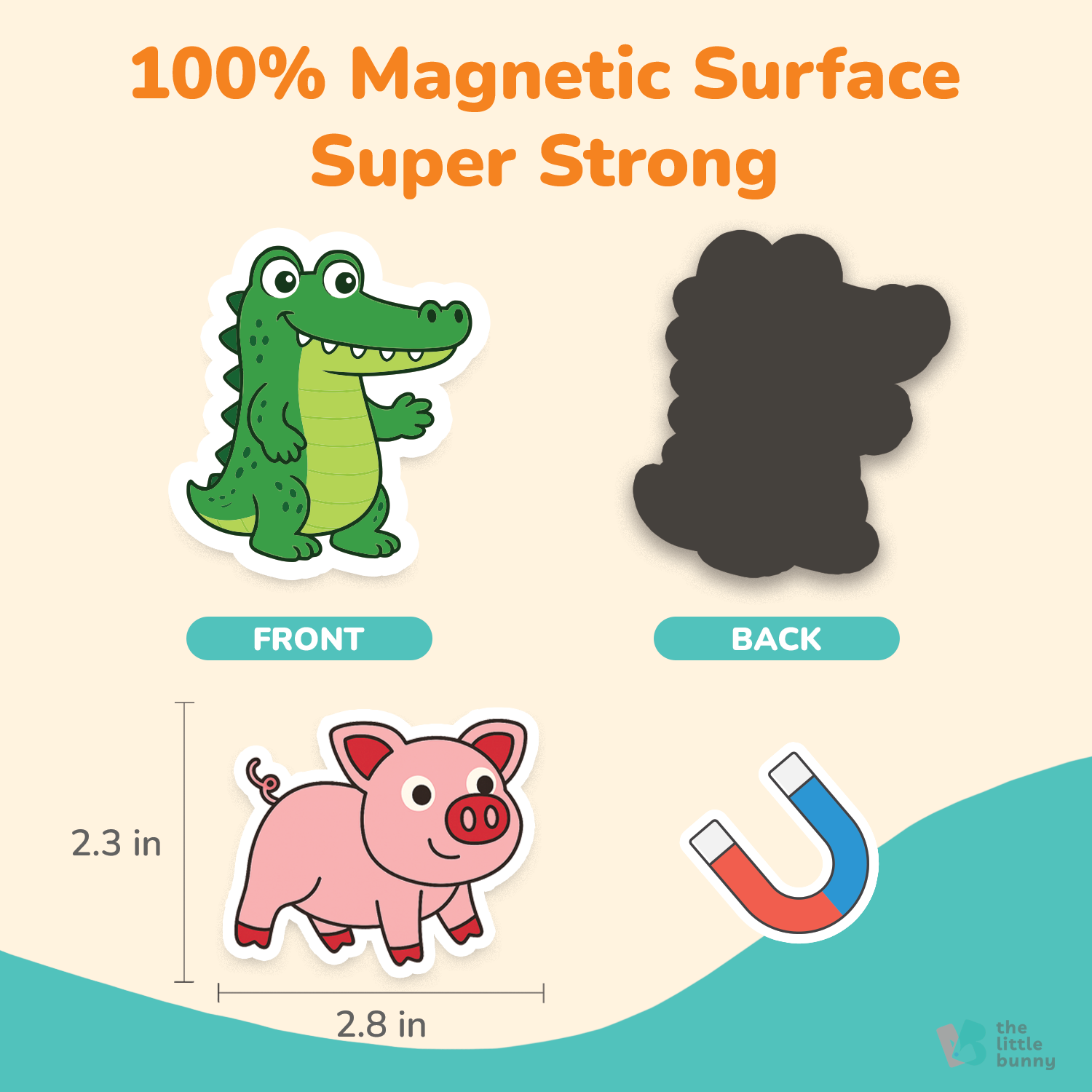 Eco-friendly Montessori Magnetic Animal Alphabet Letters A-Z for Kids - The Little Bunny Australia
