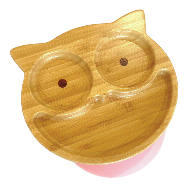 Bamboo Baby Owl Suction Plate - The Little Bunny Australia