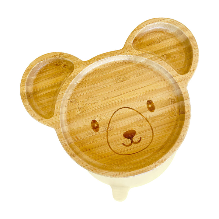 Bamboo Cute Bear Suction Plate - The Little Bunny Australia