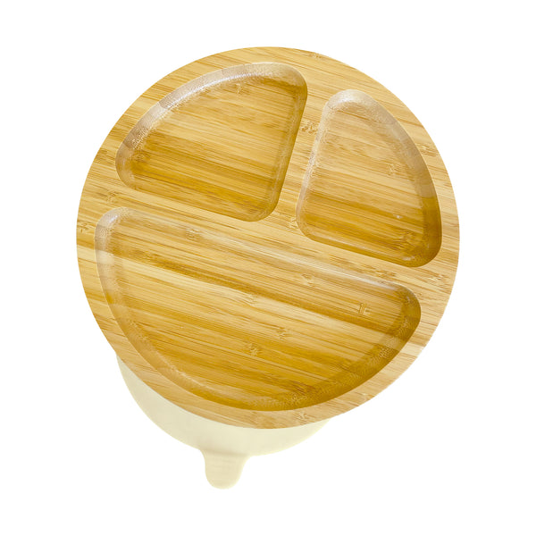 Bamboo Round Suction Plate - The Little Bunny Australia