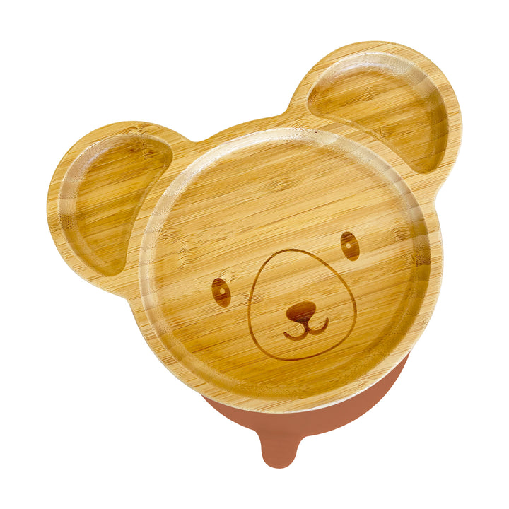 Bamboo Cute Bear Suction Plate - The Little Bunny Australia