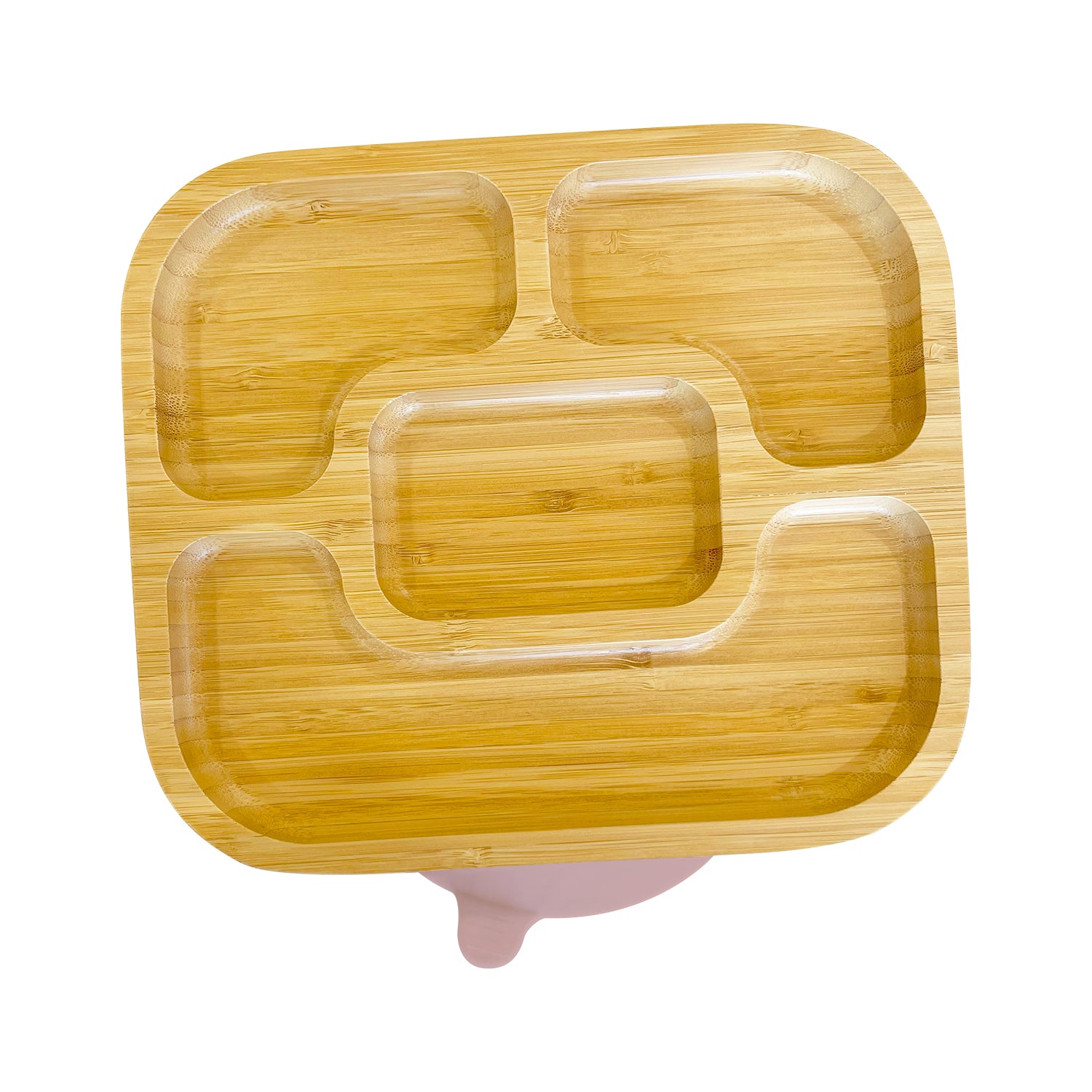 Bamboo Rectangle Divided Plate - The Little Bunny Australia