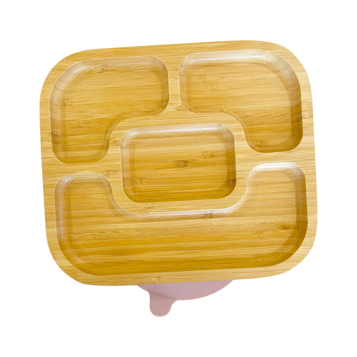 Bamboo Rectangle Divided Plate - The Little Bunny Australia