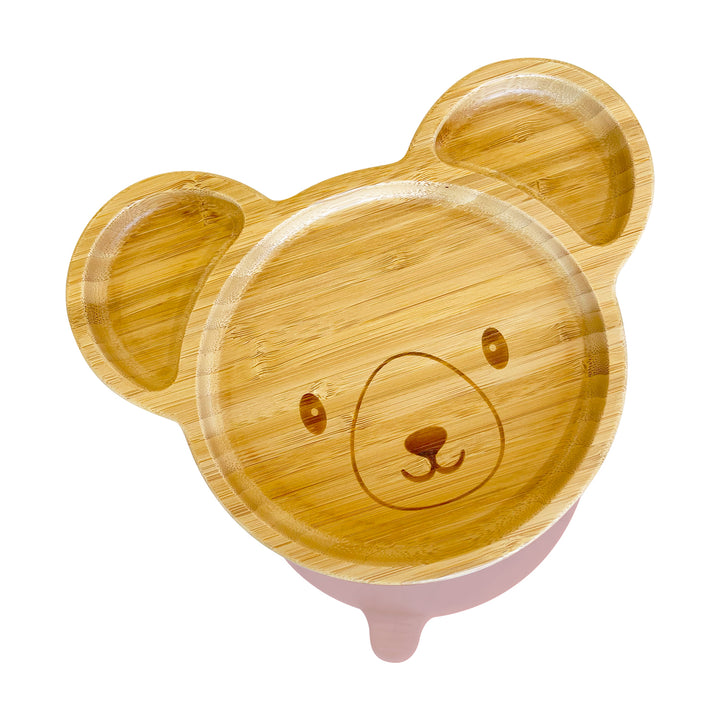 Bamboo Cute Bear Suction Plate - The Little Bunny Australia