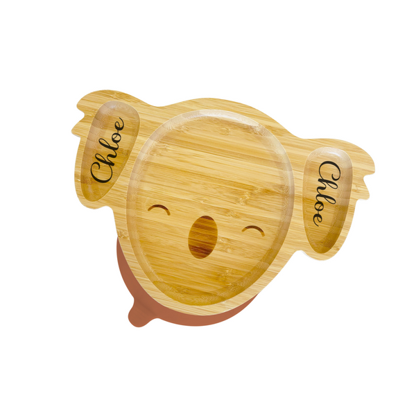 Personalised Bamboo Little Koala Suction Plate