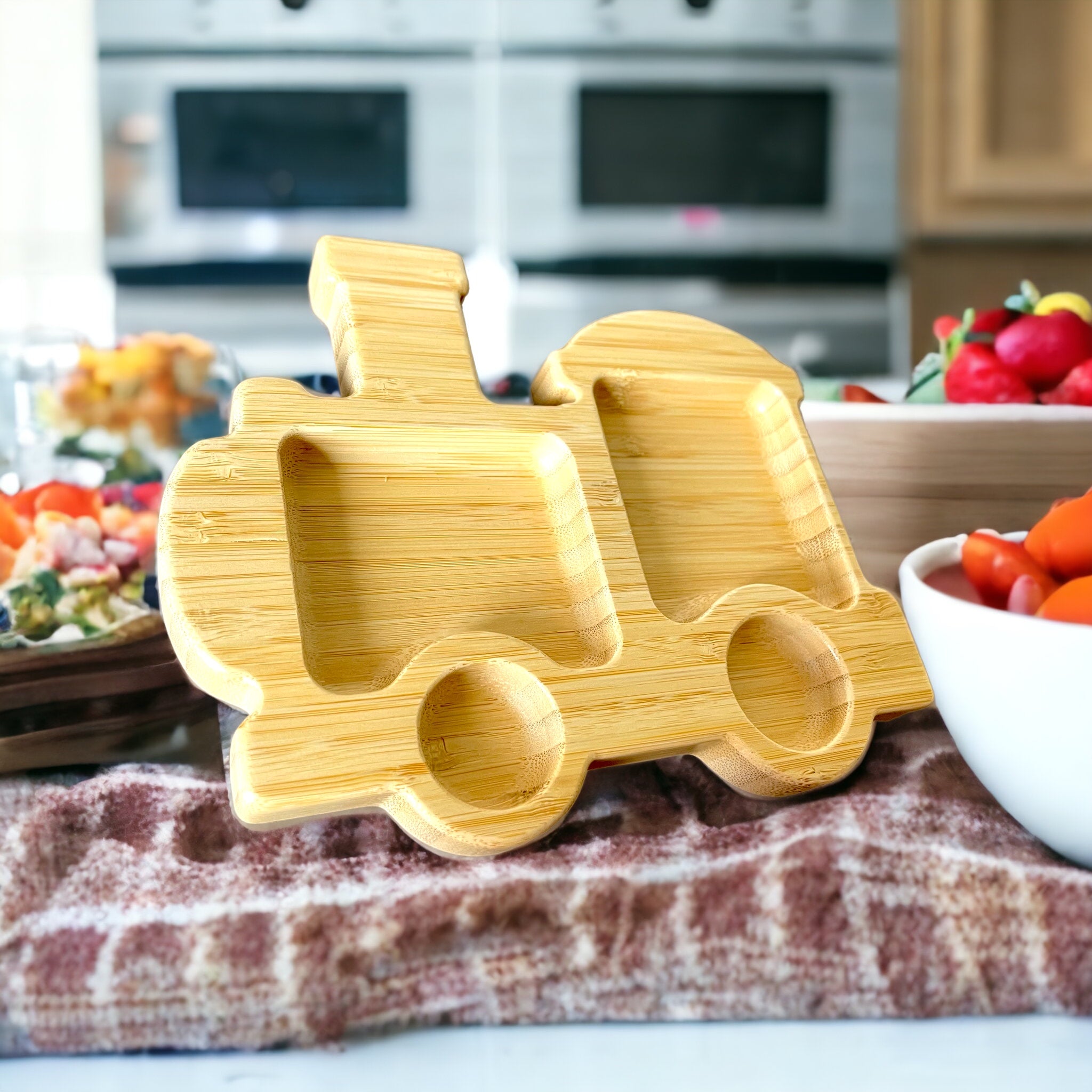 Bamboo Choo-Choo Train Plate - The Little Bunny Australia
