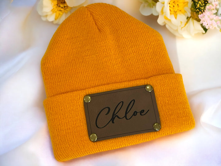 Personalised Baby Beanie with Name, Newborn to Toddler Winter Hat (2 Months – 2 Years) - The Little Bunny Australia