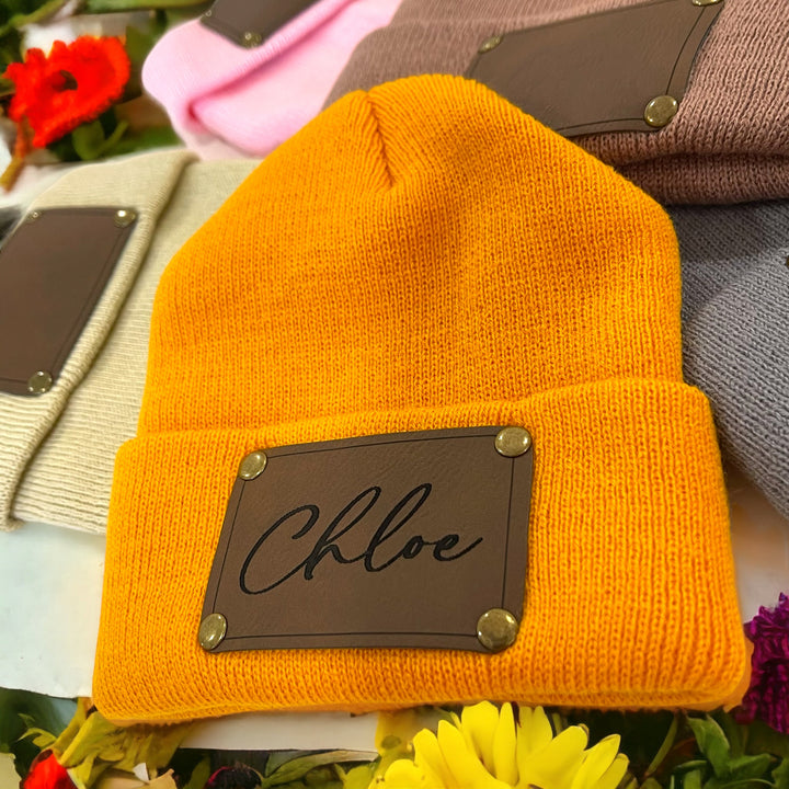 Personalised Baby Beanie with Name, Newborn to Toddler Winter Hat (2 Months – 2 Years) - The Little Bunny Australia