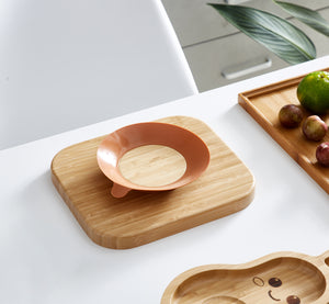 Bamboo Rectangle Divided Plate - The Little Bunny Australia
