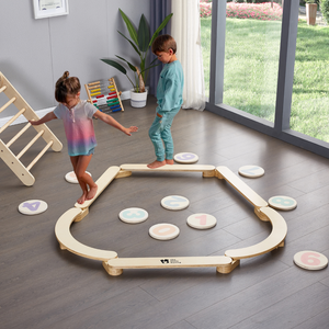 Wooden Balance Beam for Kids - Indoor Gymnastics Equipment - The Little Bunny Australia