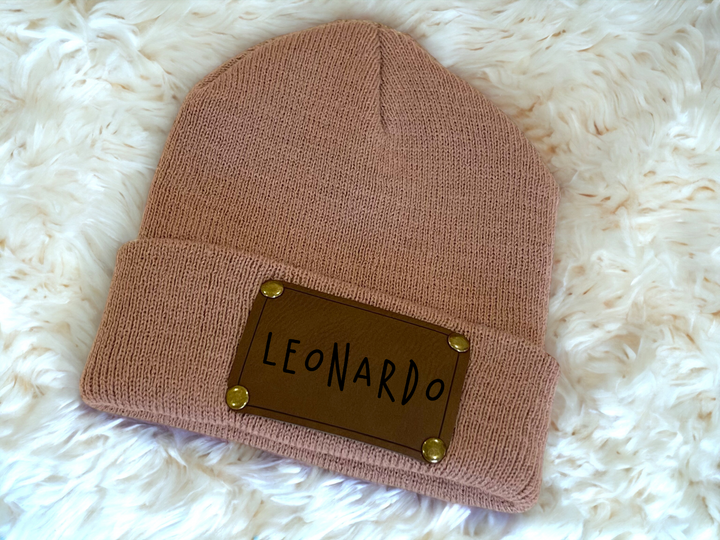 Personalised Baby Beanie with Name, Newborn to Toddler Winter Hat (2 Months – 2 Years) - The Little Bunny Australia